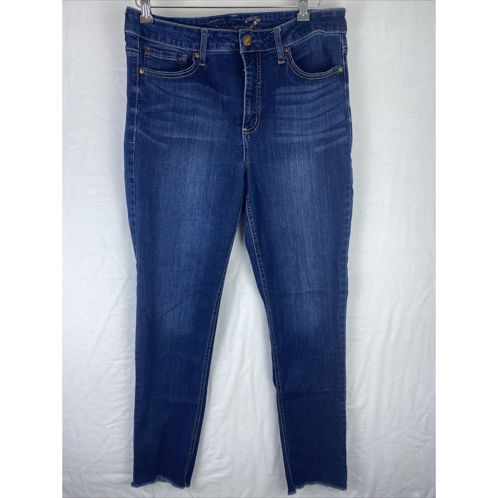 Seven7 Jeans Women's 12 High‎ Waist Skinny Stretchy Dark Wash Denim